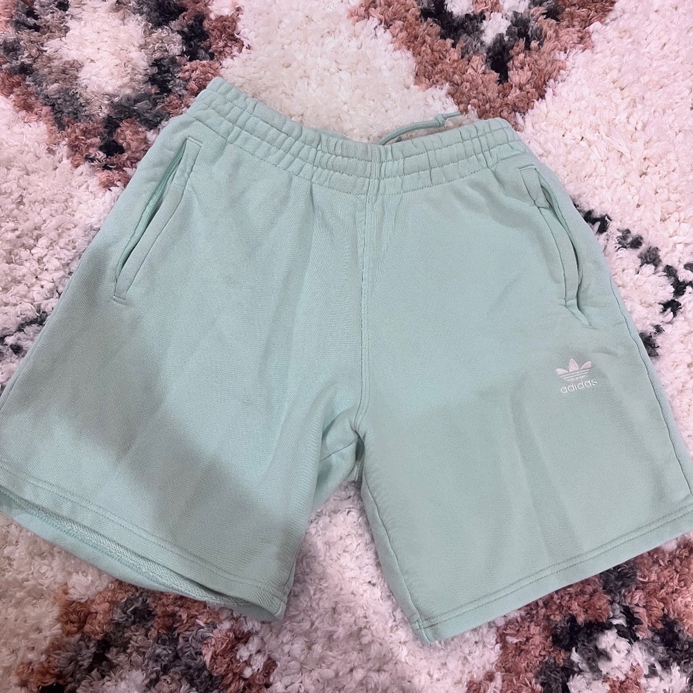 Men’s teal adidas sweat shorts